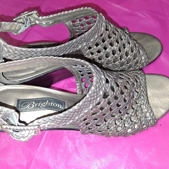 Brighton Silver Woven Women's Sandals - Picture 5 of 10